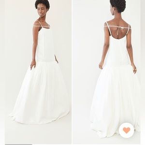 Jacquemus linen Dress with tulle lining. Size 12-14 original package. FR size 46